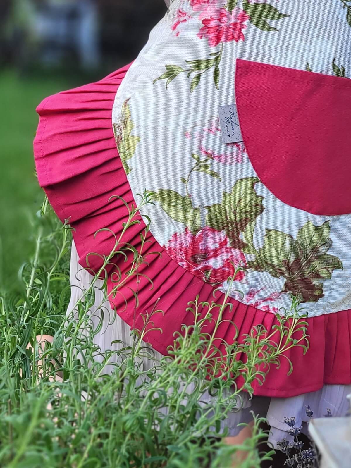 Fartuch kuchenny "Kwiatowa Przystań" 3 Fartuch kuchenny "Kwiatowa Przystań" - obrazek 3